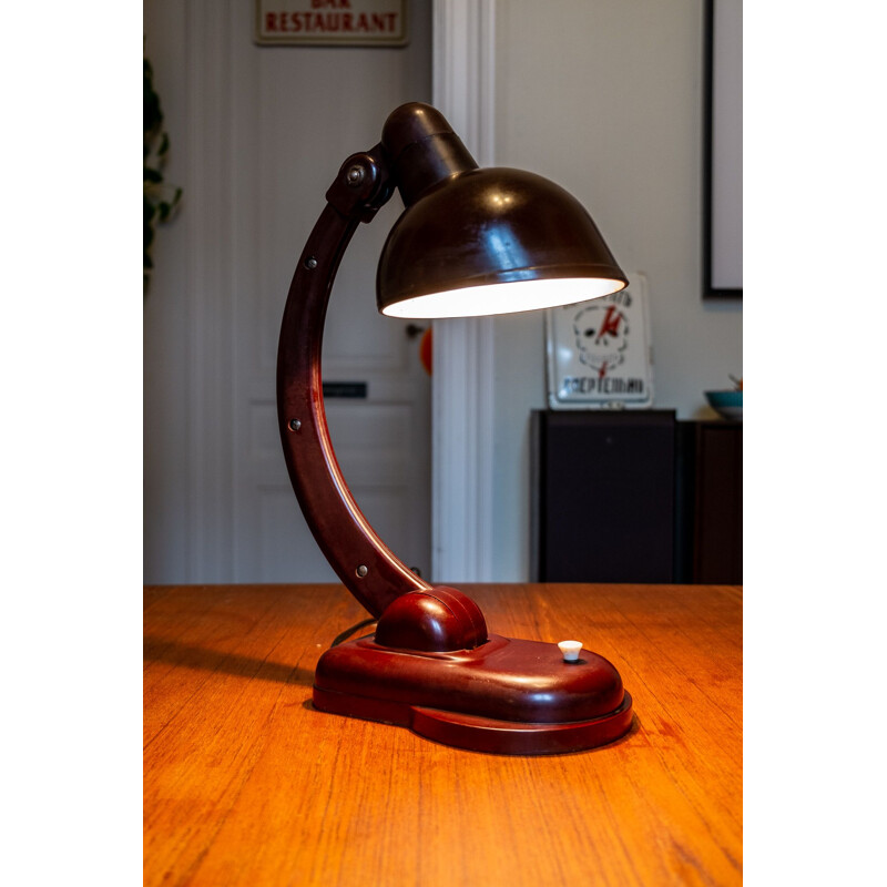 Vintage bakelite desk lamp by Christian Dell for Orehowo Zuewo, 1969