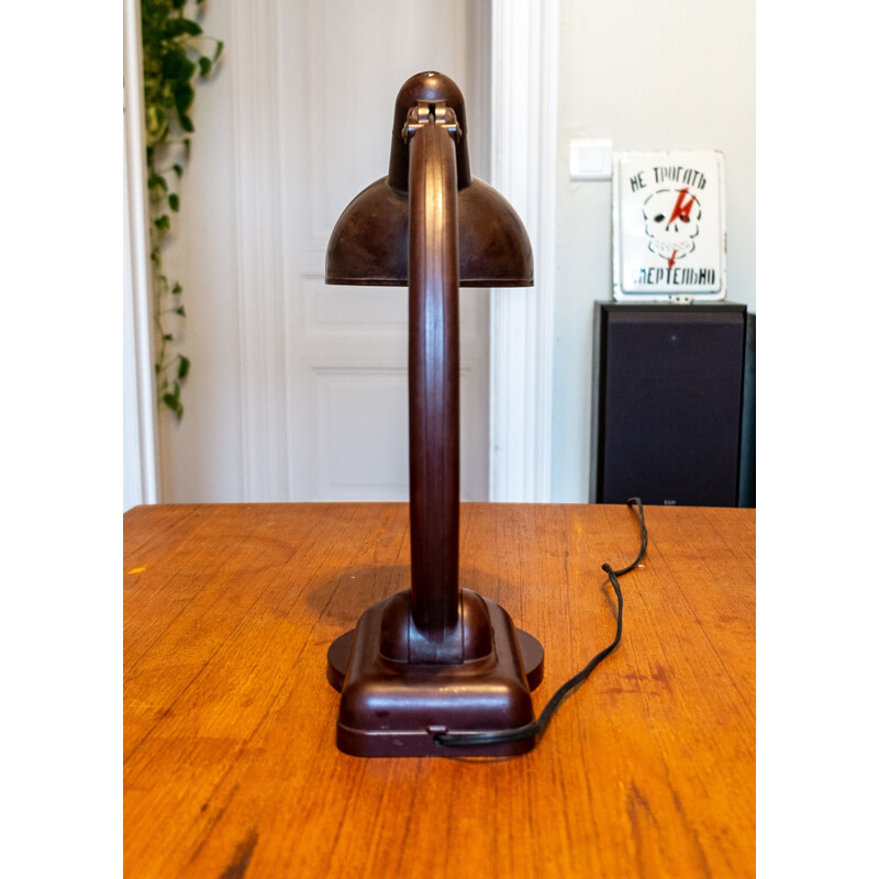 Vintage bakelite desk lamp by Christian Dell for Orehowo Zuewo, 1969