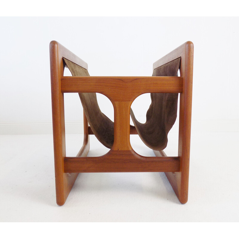 Teak vintage magazine rack by Aksel Kjergaard for Salin Moblers