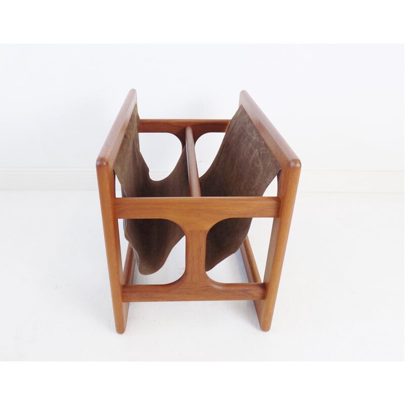 Teak vintage magazine rack by Aksel Kjergaard for Salin Moblers