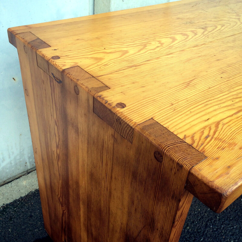 Vintage desk in solid pine - 1950s