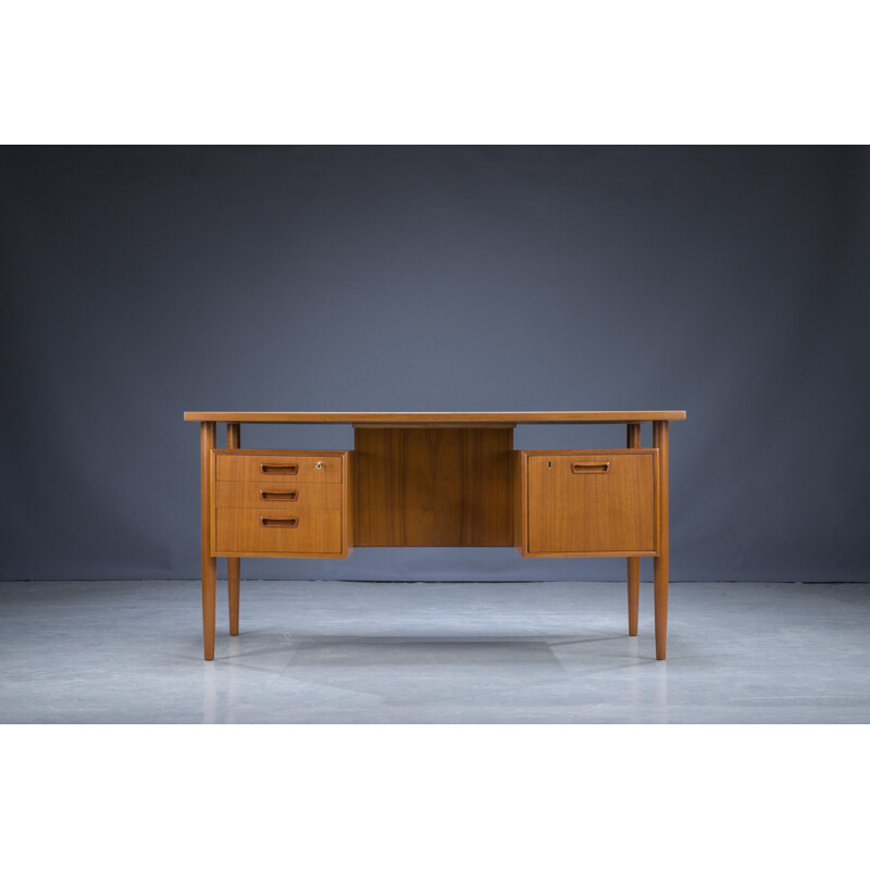 Mid-century Danish teak desk by HP Hansen, 1960s