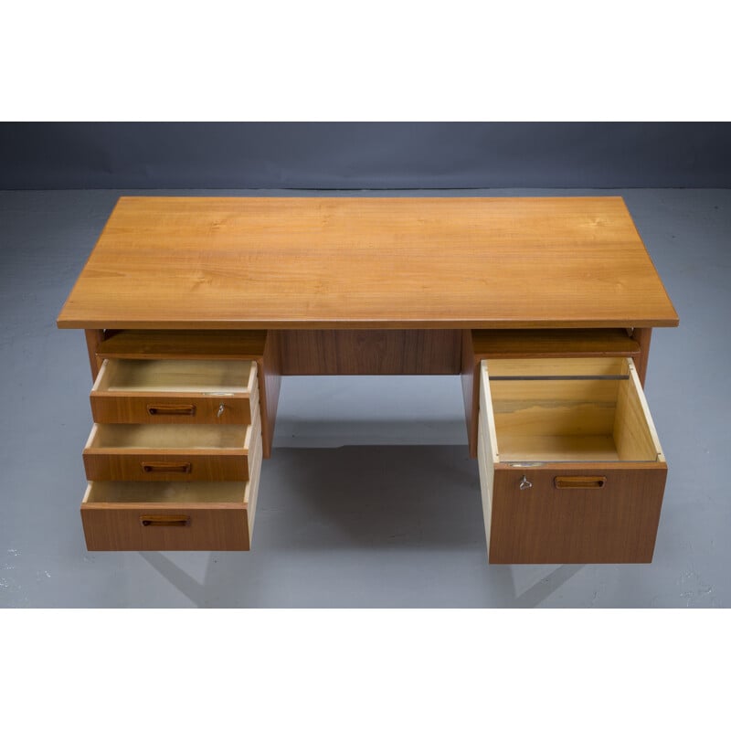 Mid-century Danish teak desk by HP Hansen, 1960s