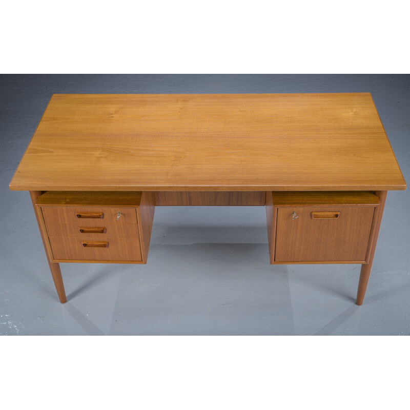 Mid-century Danish teak desk by HP Hansen, 1960s