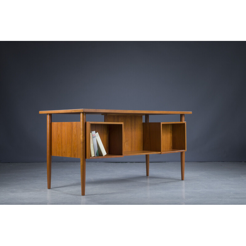 Mid-century Danish teak desk by HP Hansen, 1960s