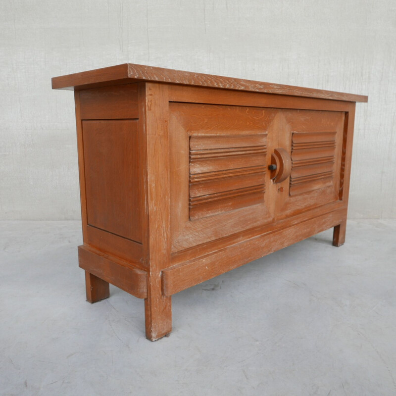 Oakwood Art Deco vintage sideboard by Charles Dudouyt, France 1940s