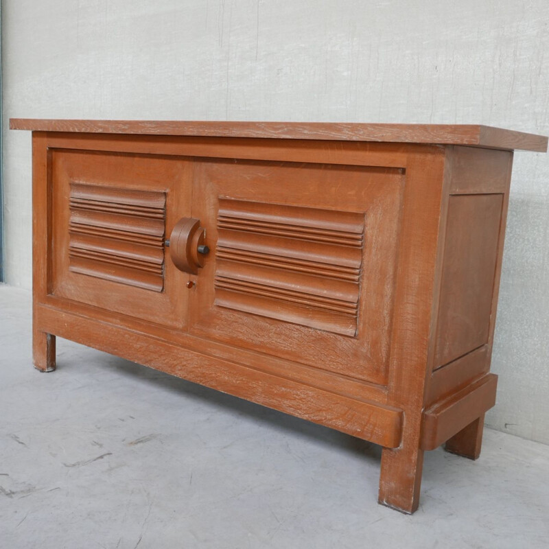 Oakwood Art Deco vintage sideboard by Charles Dudouyt, France 1940s