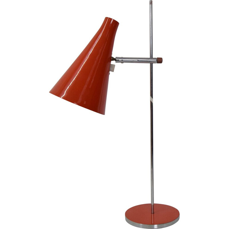 Vintage adjustable table lamp in chrome and lacquered metal by Lidokov, Czechoslovakia 1970