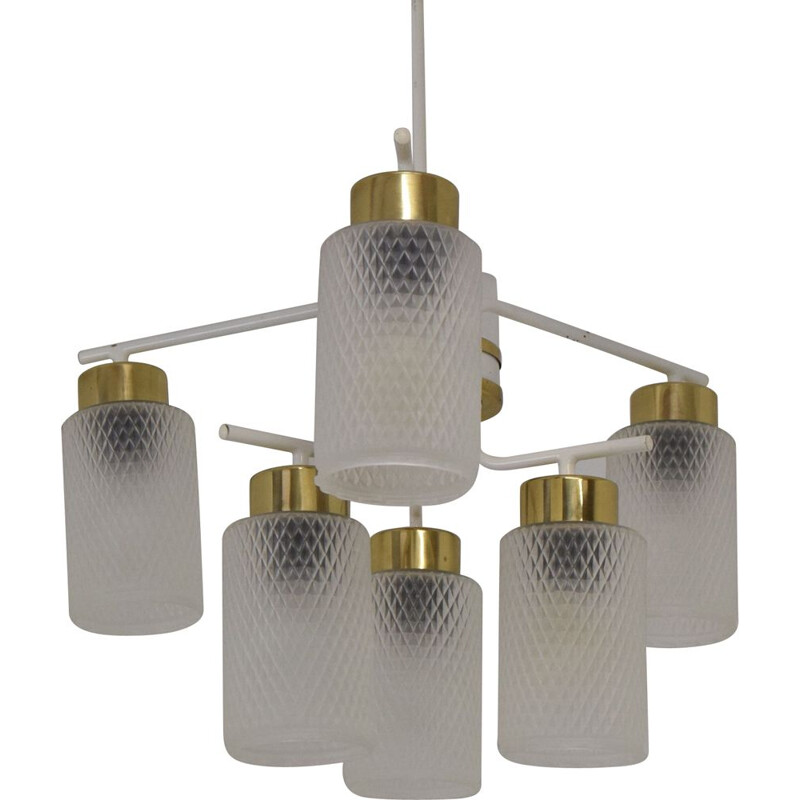 Mid-century chandelier by Instala Jilove u Decina, Czechoslovakia 1970s