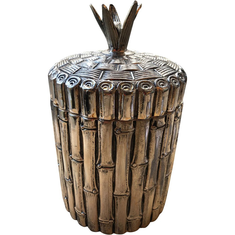 Vintage bamboo ice bucket by Mauro Manetti, 1970