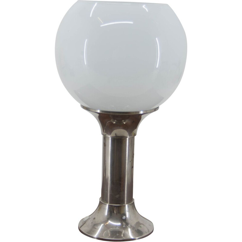 Vintage art deco opal glass table lamp, 1930