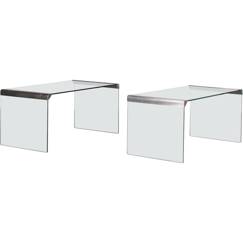 Pair of vintage rectangular side tables by Gallotti & Radice, Italy 1970s