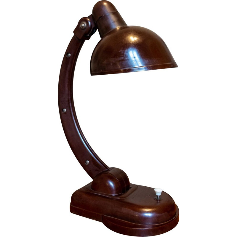 Lampe de bureau vintage en bakélite par Christian Dell pour Orehowo Zuewo, 1969
