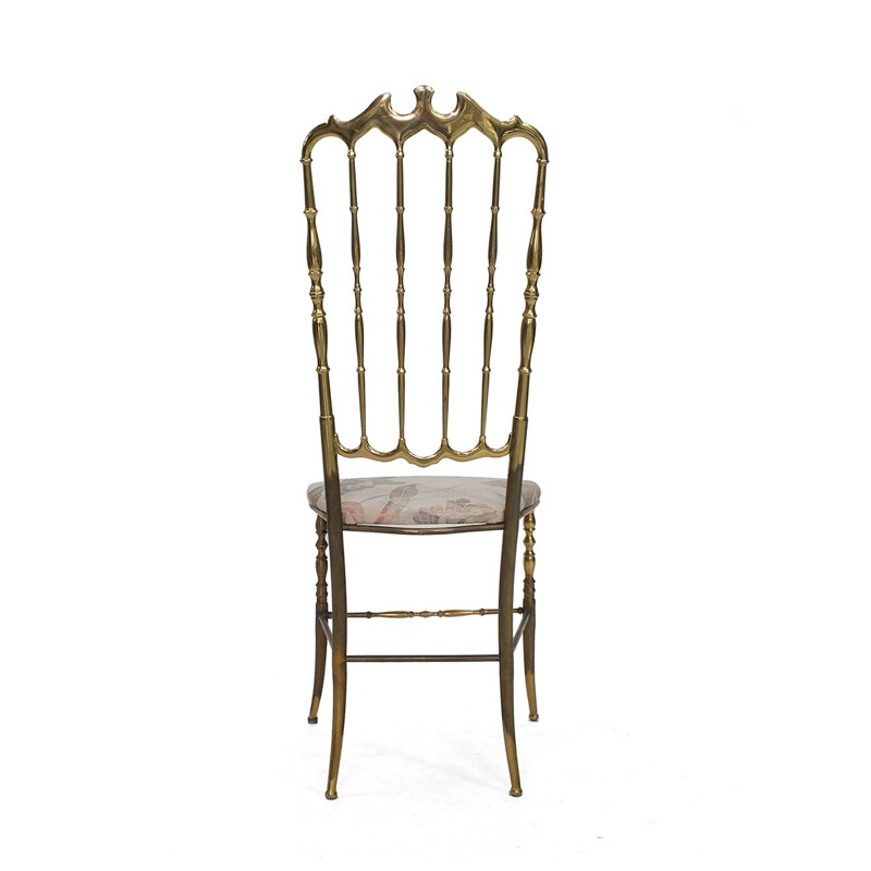 Vintage Chiavari chair with floral seating