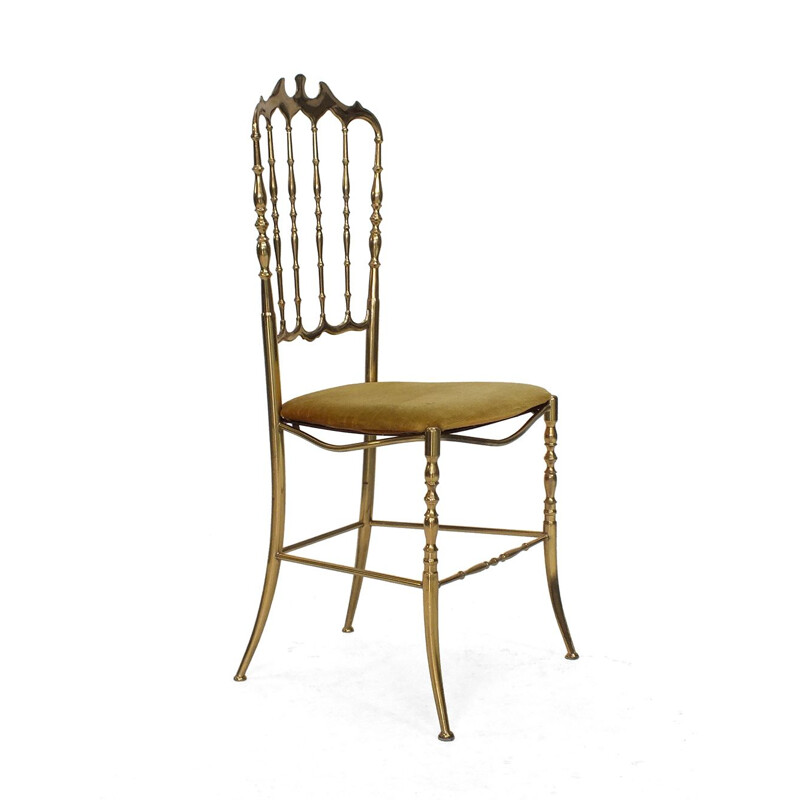 Cadeira Chiavari vintage, amarelo-ouro