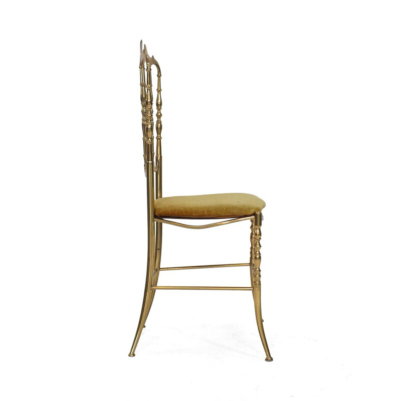 Sedia Chiavari vintage, giallo-oro