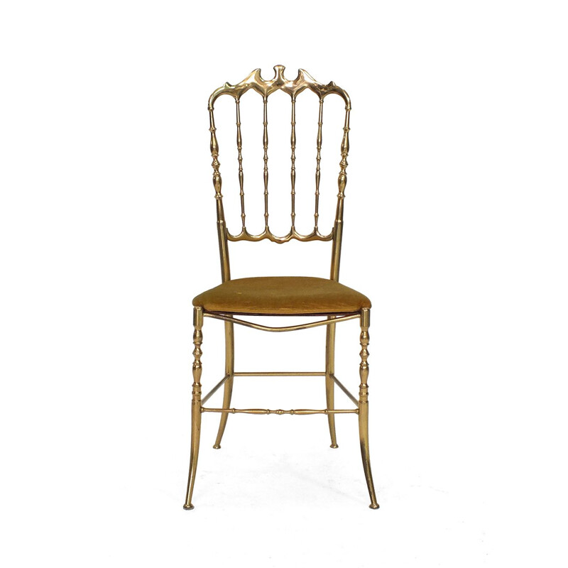 Cadeira Chiavari vintage, amarelo-ouro