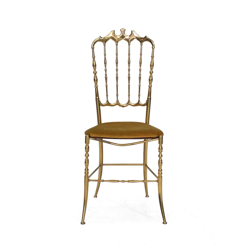 Chiavari vintage stoel, geel-goud