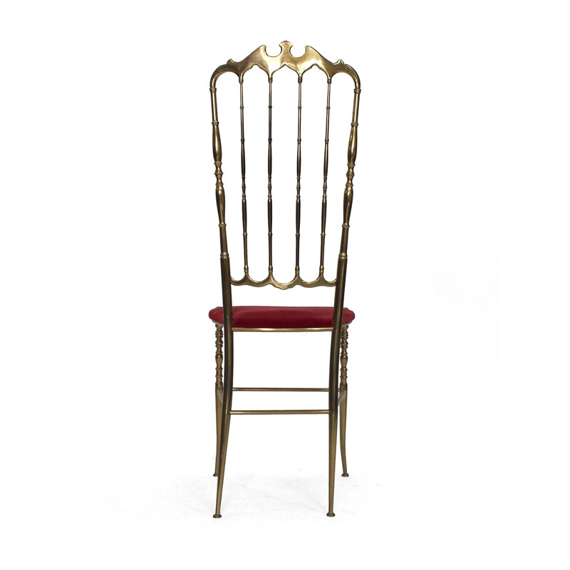 Vintage Chiavari red velvet high chair