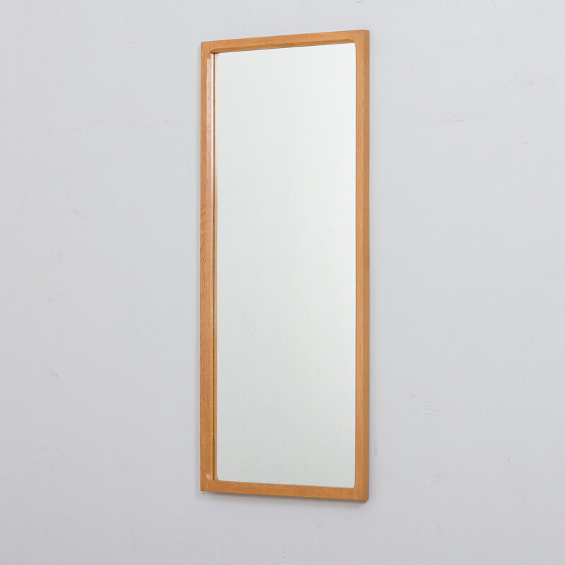 Vintage Danish oakwood mirror by Aksel Kjersgaard, 1960-1970s