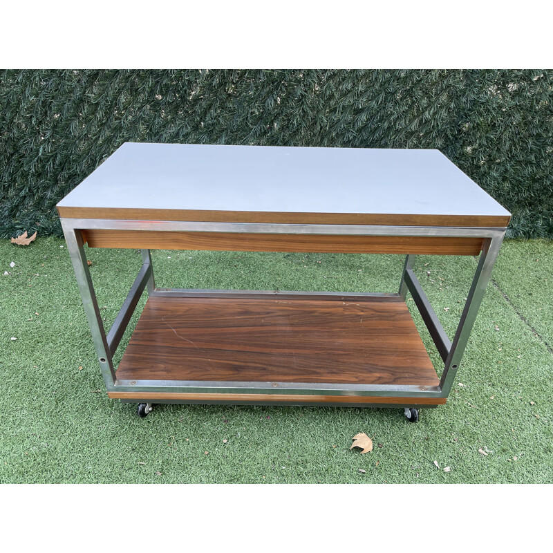 Vintage formica and metal coffee table by Boris Lacroix