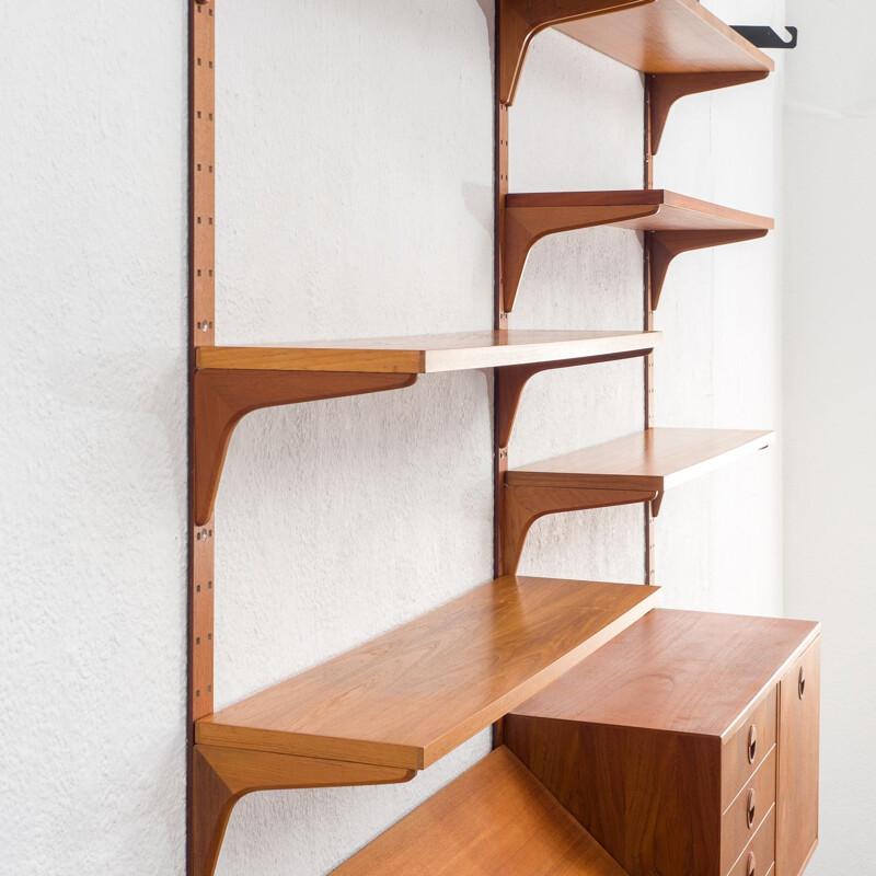 Danish mid-century teak shelving system by Hg Furniture Design, 1960