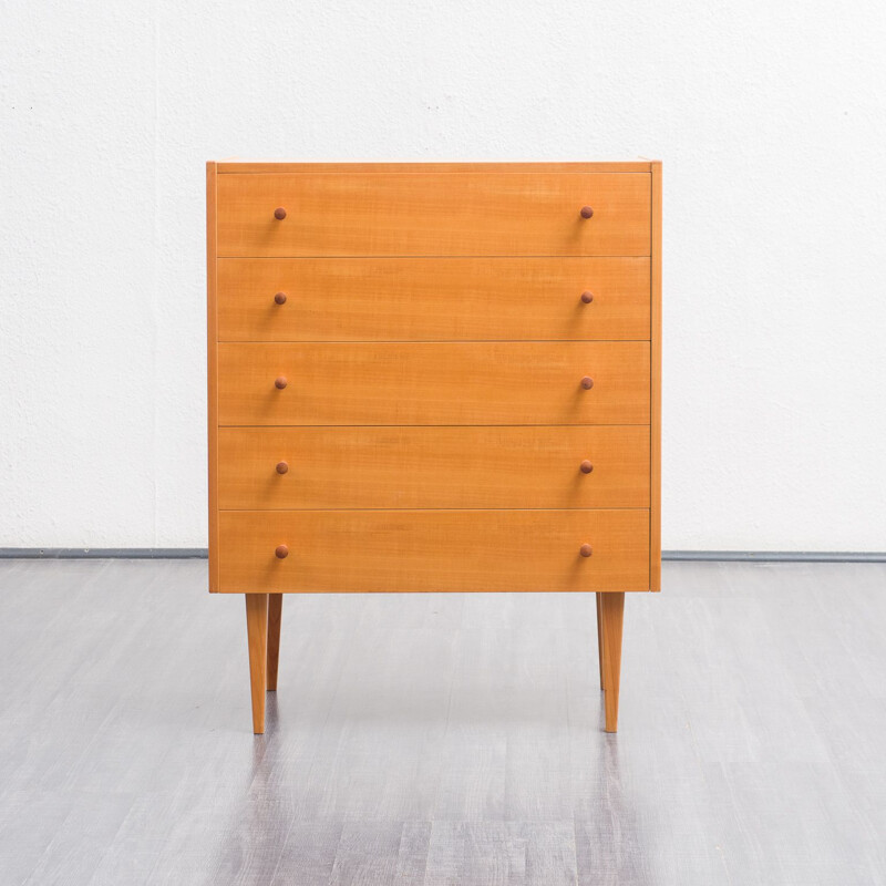 Vintage chest of drawers in ashwood, 1950s