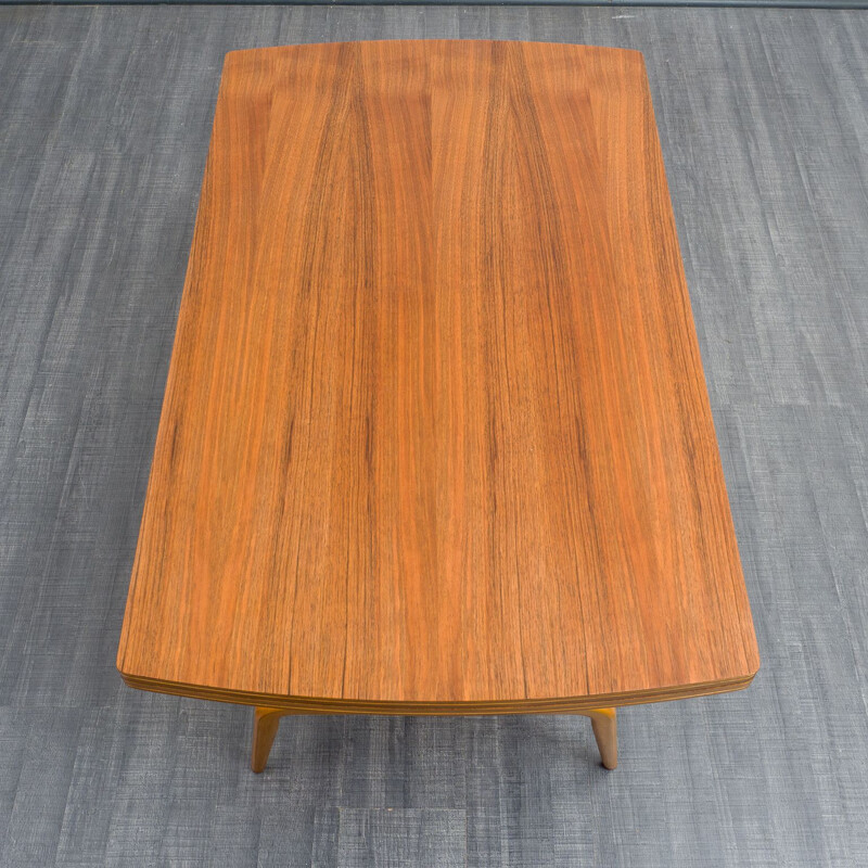 Vintage height-adjustable coffee table in walnut, 1950s