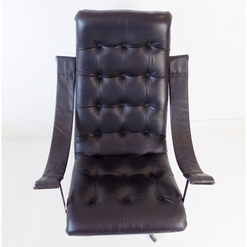 Vintage leather armchair by Geoffrey Harcourt for Artifort, 1960