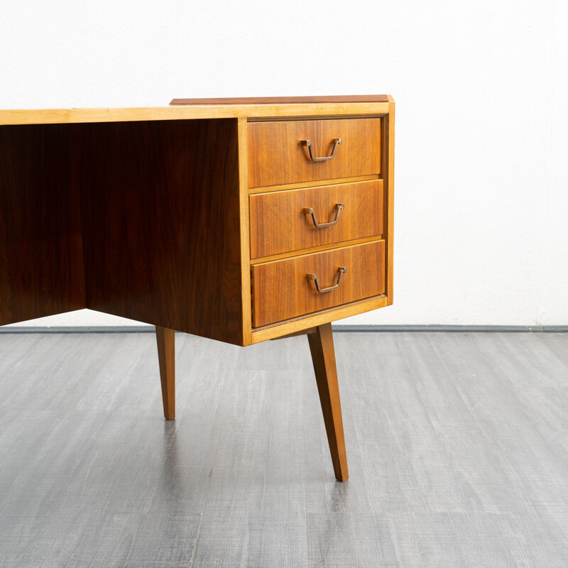 Mid-century walnut desk, 1950s