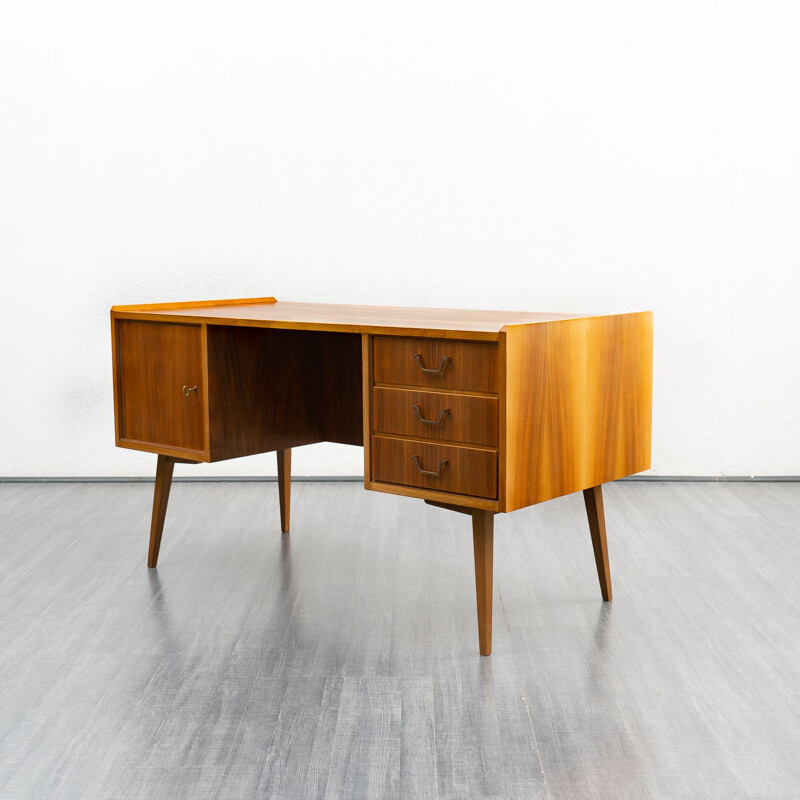 Mid-century walnut desk, 1950s