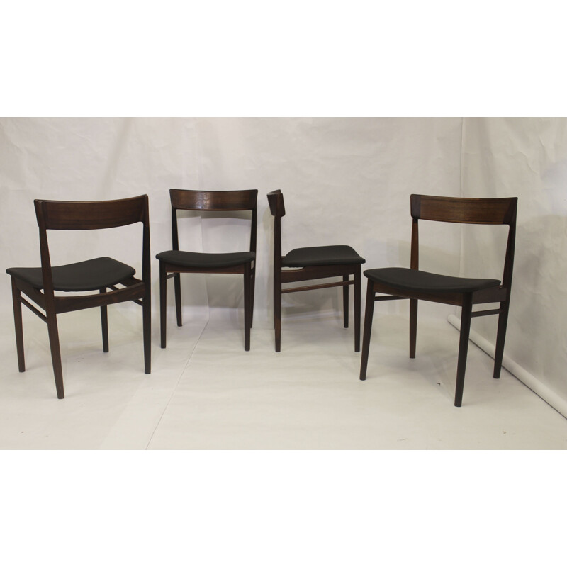 Set of 4 vintage rosewood chairs model 39 by Henry Rosengren for Brande Møbelindustri, Denmark 1960