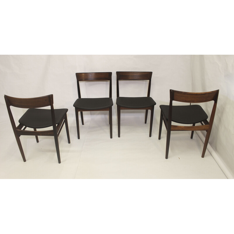 Set of 4 vintage rosewood chairs model 39 by Henry Rosengren for Brande Møbelindustri, Denmark 1960