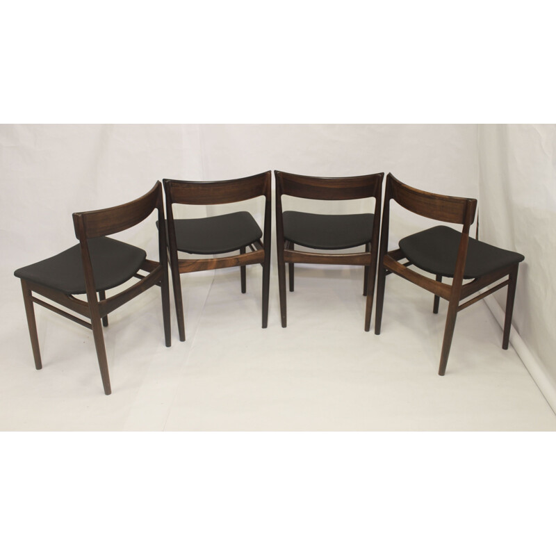 Satz von 4 Vintage-Stühlen aus Palisanderholz Modell 39 von Henry Rosengren für Brande Møbelindustri, Dänemark 1960
