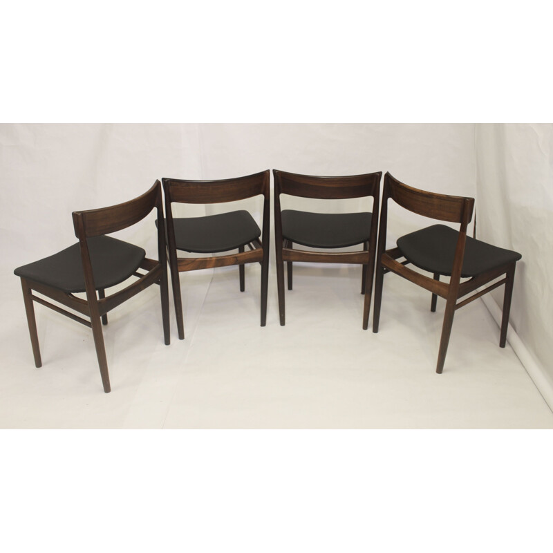 Set of 4 vintage rosewood chairs model 39 by Henry Rosengren for Brande Møbelindustri, Denmark 1960