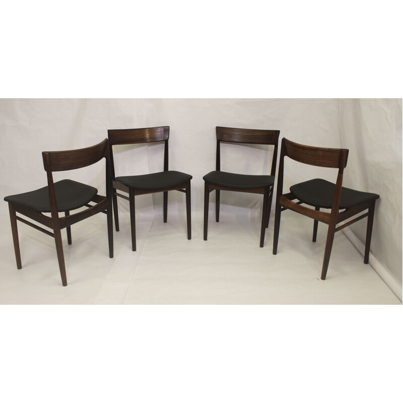 Set of 4 vintage rosewood chairs model 39 by Henry Rosengren for Brande Møbelindustri, Denmark 1960
