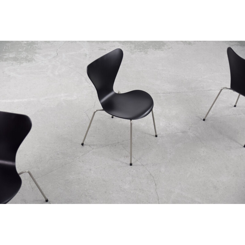 Ensemble de 4 chaises danoises vintage par Arne Jacobsen pour Fritz Hansen, 1950