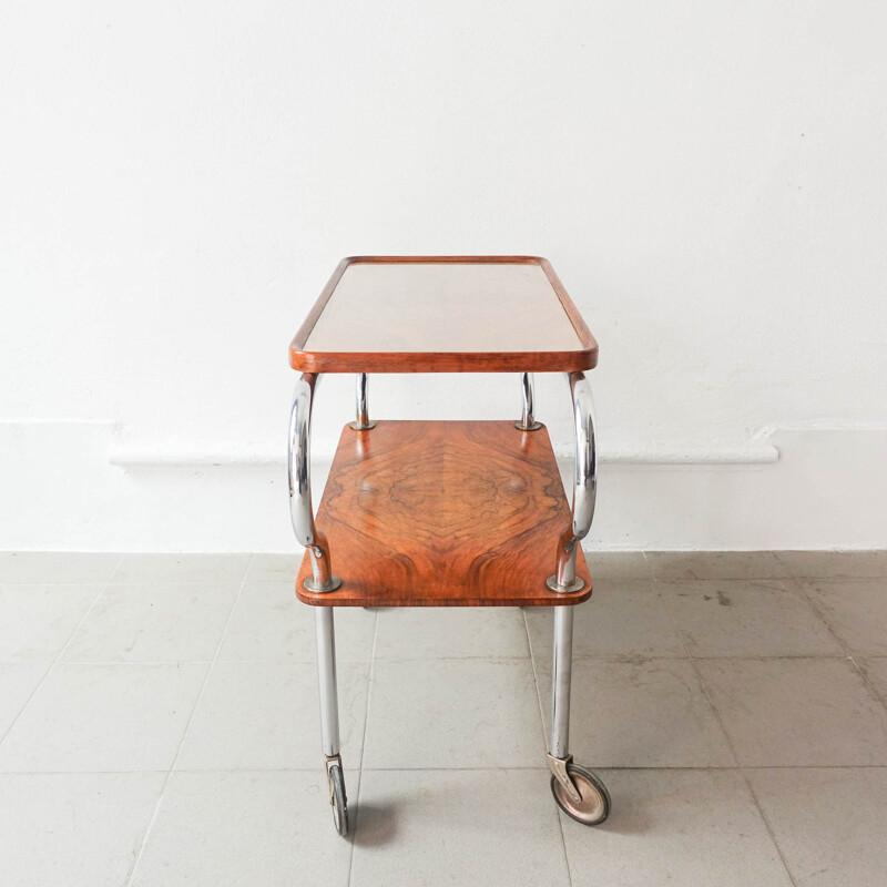 French Art Deco vintage two tiered tea-trolley, 1930s