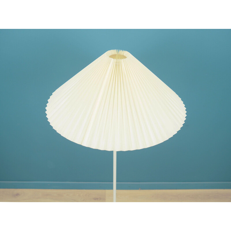 Vintage white metal floor lamp, Denmark 1960