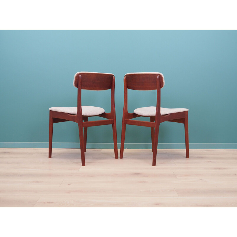 Pair of vintage Danish teak chairs by N. & K. Bundgaard Rasmussen, 1960s