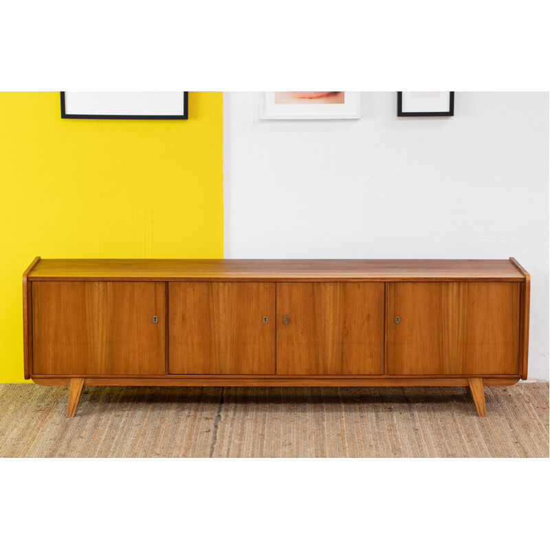 Scandinavian vintage light wood sideboard