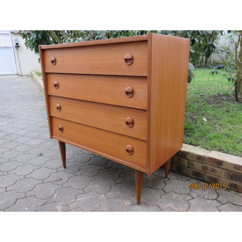 Chest of drawers in teak - 1950s