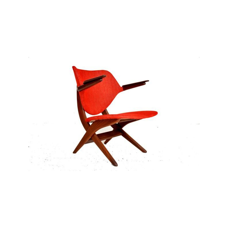 Pair of vintage "Pelican Chair" armchairs by Louis Van Teeffelen for Wébé, 1960