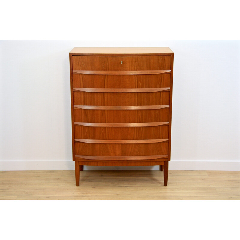 Danish bow-fronted chest of drawers - 1960s