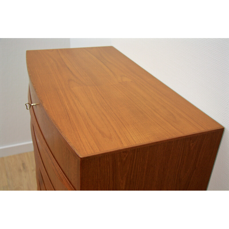 Danish bow-fronted chest of drawers - 1960s