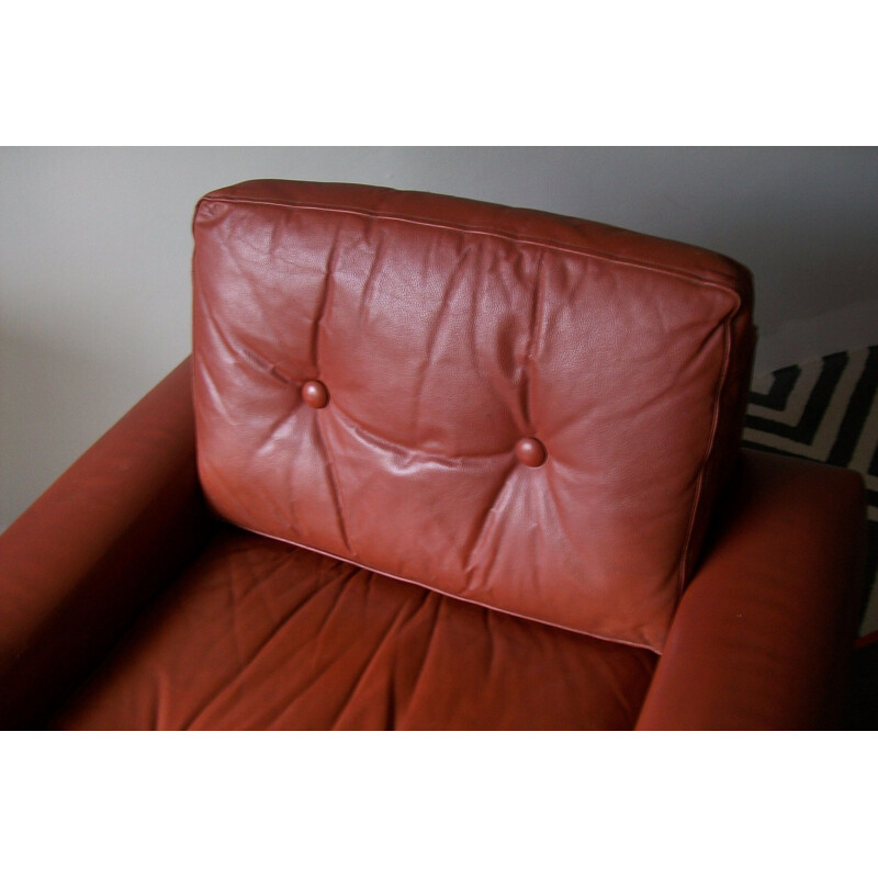 Mid century Danish leather armchair, 1970s