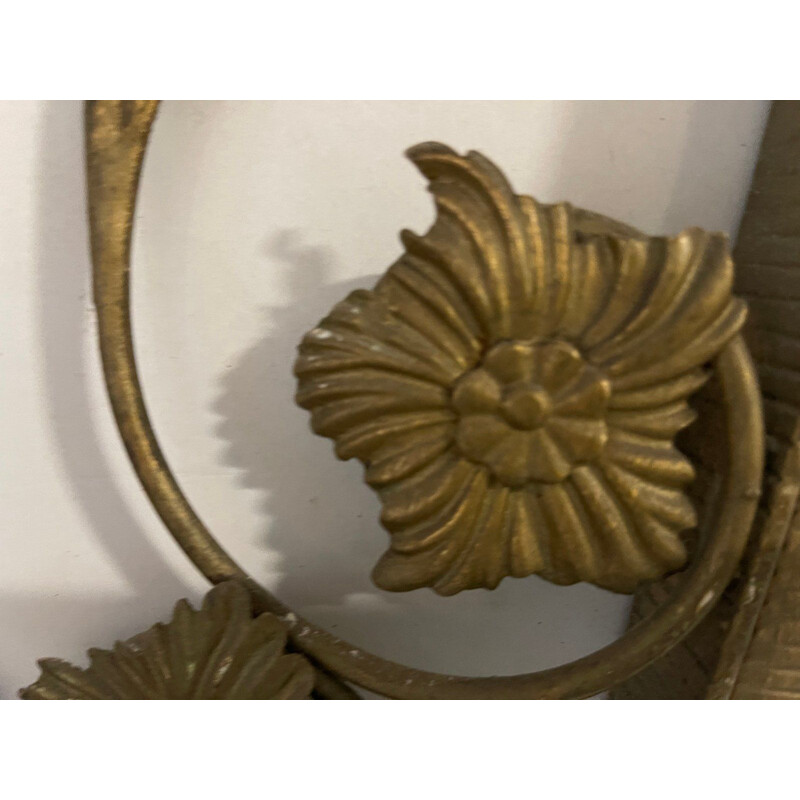 Vintage gouden spiegel met marmeren plank