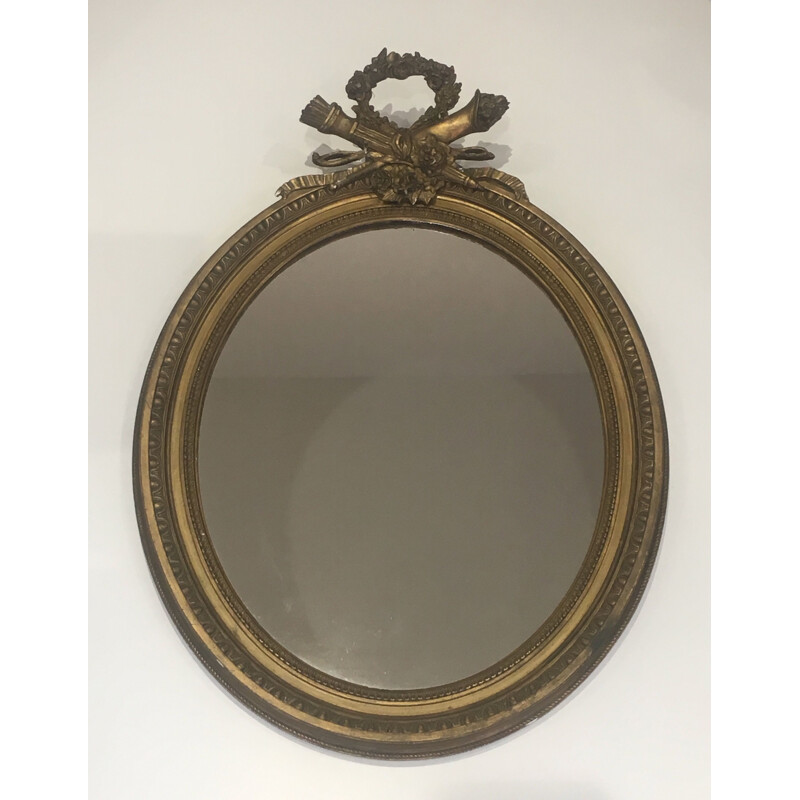 Vintage-Spiegel im Louis-XVI-Stil aus Holz