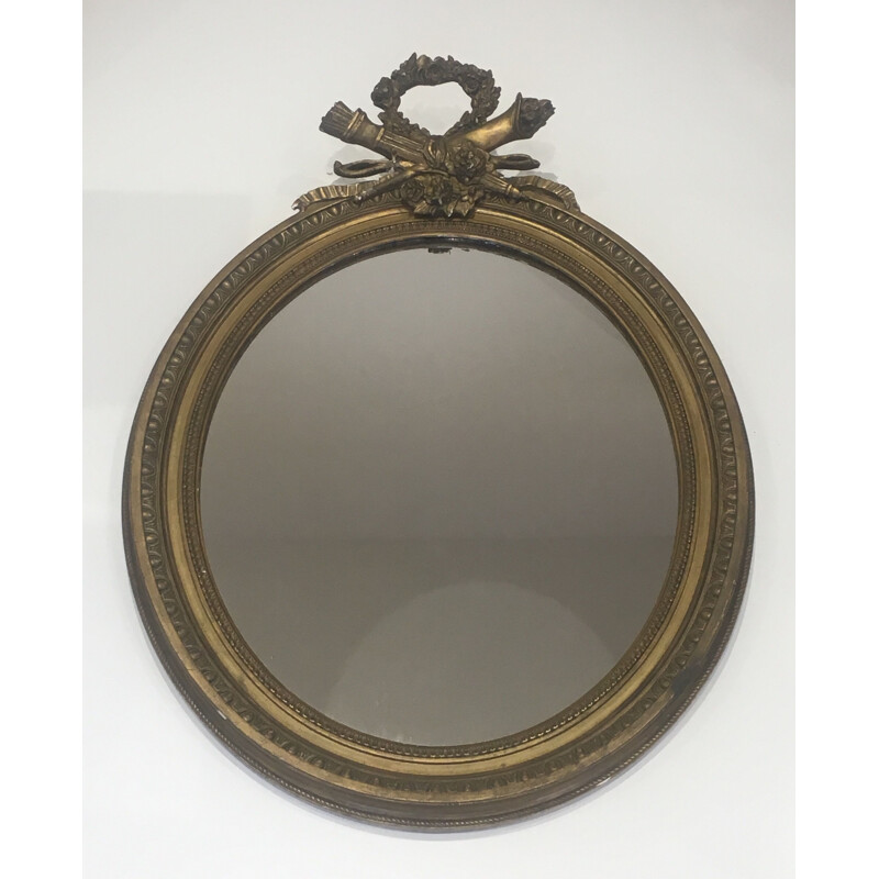 Miroir vintage de style Louis XVI en bois