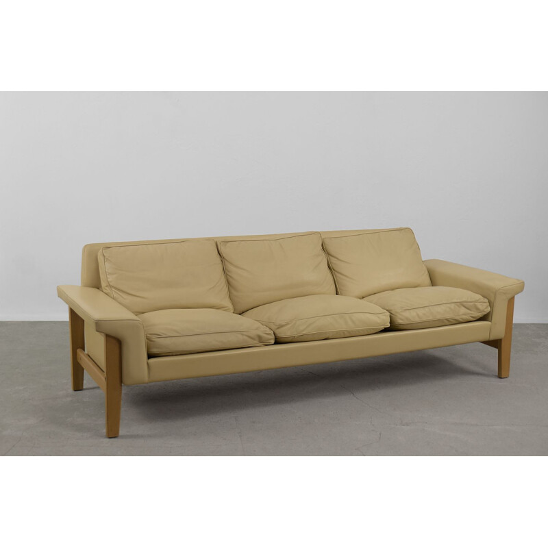 Scandinavian vintage leather sofa by Ulferts Tibro for Lennart Bender, 1960s